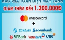 Giảm thêm 1.200.00 đồng khi Thanh toán bằng thẻ tín dụng Mastercard