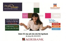 Khuyến học hấp dẫn khi đăng ký khóa học tiếng Anh bằng thẻ Agribank