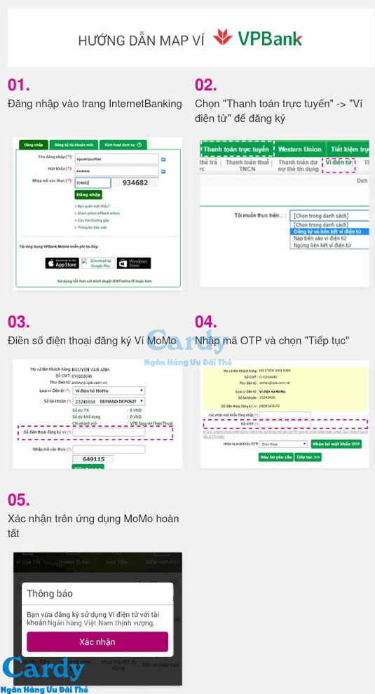 Liên kết VPBank và Momo